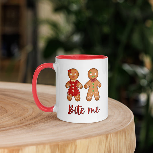 Bite Me Gingerbread Couple Coffee Mug